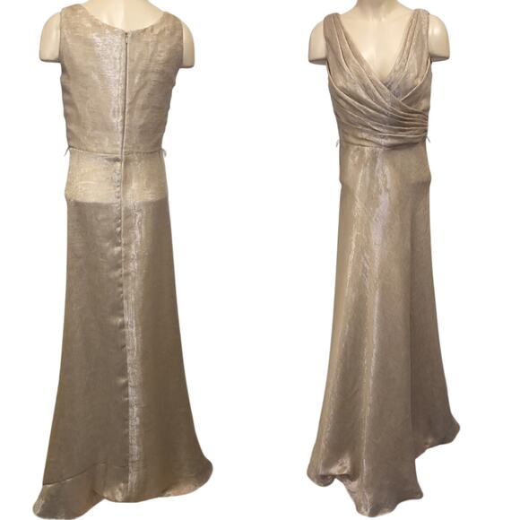 Roland Nivelais Bergdorf Goodman Gold Long Dress high couture Maxi - Picture 2 of 16